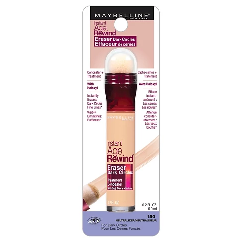 Maybelline® Instant Age Rewind® Eraser Dark Circles Concealer + Treatment 150 neutralizer makeupmiragenepal
